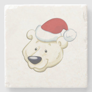 Porta-copo De Pedra Urso Polar de Natal