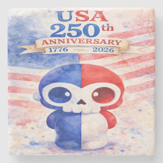 Porta-copo De Pedra USA 250th Anniversary (Frente)