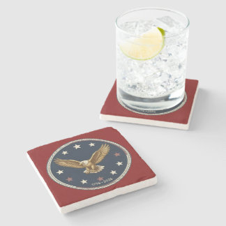 Porta-copo De Pedra USA 250th Anniversay Marble Stone Coaster