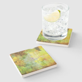 Porta-copo De Pedra Uvas e folhas de Porta copos de calcário