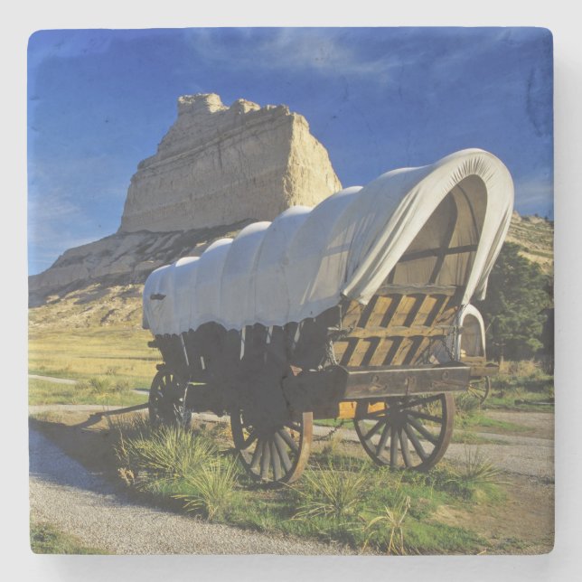 Porta-copo De Pedra Vagão de Conestoga no nacional de Scottsbluff (Frente)