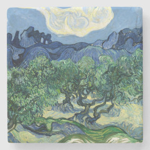 Porta-copo De Pedra Van Gogh As Oliveiras Pintura Paisagem