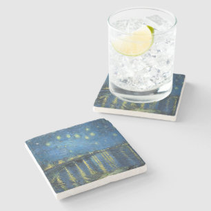 Porta-copo De Pedra Van Gogh Starry Night Over the Rhone