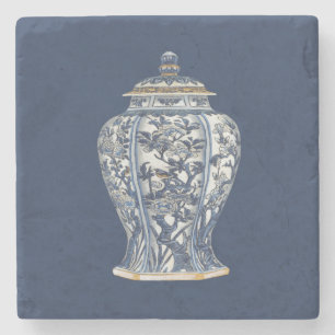 Porta-copo De Pedra Vaso de Porcelana Azul e Branco pelo Vision Studio