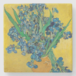Porta-copo De Pedra Vaso Van Gogh com Íris Classic Impressionismo