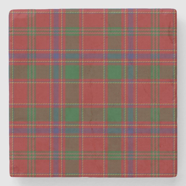 Porta-copo De Pedra Velha Escots Tavern Clan Munro Tartan (Frente)