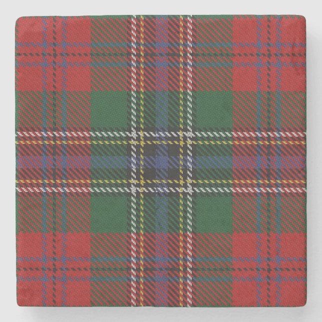 Porta-copo De Pedra Velho Escoceses Tavern Clan MacLean Tartan (Frente)