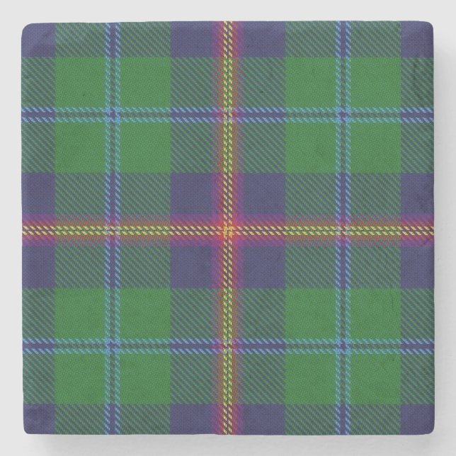 Porta-copo De Pedra Velho Escots Tavern Clan Young Tartan (Frente)