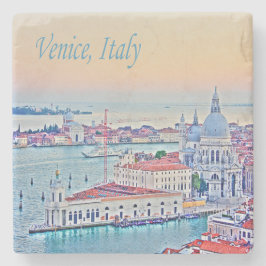 Porta-copo De Pedra Veneza Itália HDR Sunset Stone Porta copos