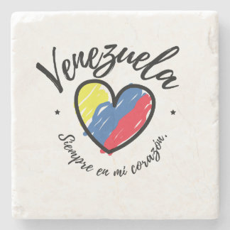 Porta-copo De Pedra Venezuela Siempre en Mi Corazon