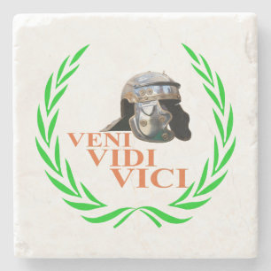 Porta-copo De Pedra Veni Vidi Vici