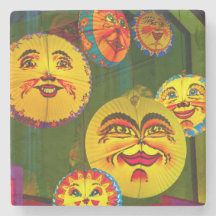 Ventiladores de papel felizes