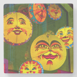 Porta-copo De Pedra Ventiladores de papel felizes