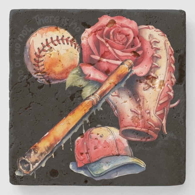 Porta-copo De Pedra Verão de Softball (Frente)
