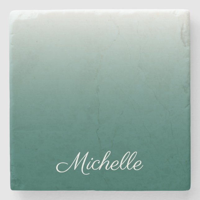 Porta-copo De Pedra Verde-gradiente ombre personalizado (Frente)