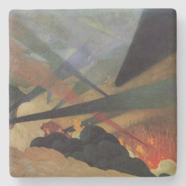 Porta-copo De Pedra Verdun (Cena da Batalha da Primeira Guerra Mundial