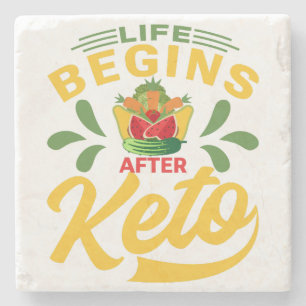 Porta-copo De Pedra Vida engraçada antiga começa depois do Keto Citaçã
