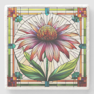 Porta-copo De Pedra Vidro Coneflower #2