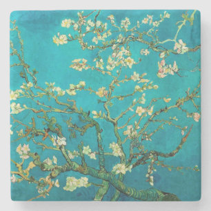 Porta-copo De Pedra Vincent Van Gogh Blossoming Almond Tree Arte Flora