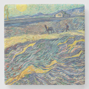 Porta-copo De Pedra Vincent van Gogh - Campo com Agricultores a Lavar