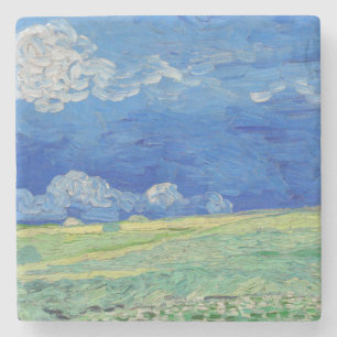 Porta-copo De Pedra Vincent van Gogh - Campos de rodas sob as nuvens d