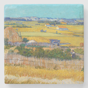 Porta-copo De Pedra Vincent van Gogh - Colheita em La Crau