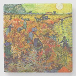 Porta-copo De Pedra Vincent van Gogh - O Vineyard Vermelho