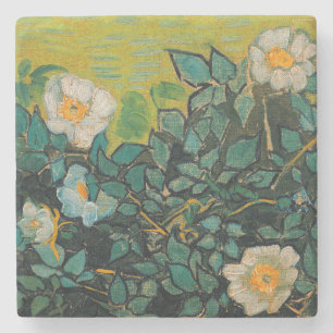 Porta-copo De Pedra Vincent Van Gogh Rosas Wild Vintage Arte Floral