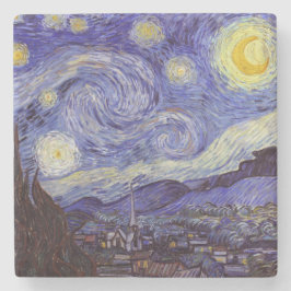 Porta-copo De Pedra Vincent Van Gogh Starry Night Vintage Fine Art
