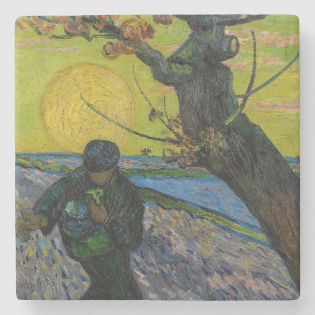 Porta-copo De Pedra Vincent van Gogh - The Sower (Frente)