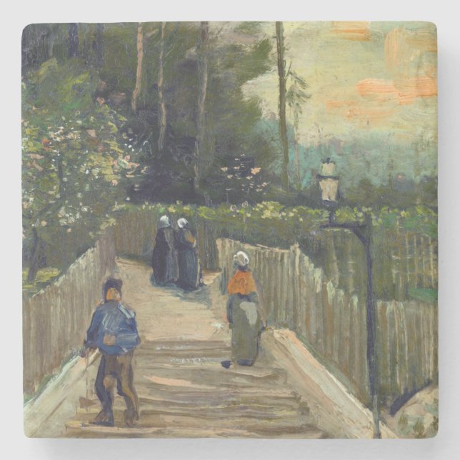 Porta-copo De Pedra Vincent van Gogh - Traçado em Montmartre (Frente)
