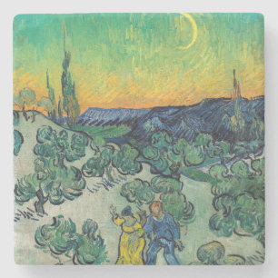 Porta-copo De Pedra Vincent van Gogh - Um Passeio ao Crepúsculo