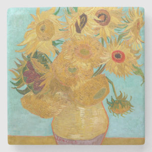 Porta-copo De Pedra Vincent Van Gogh - Vaso com Doze Girassóis