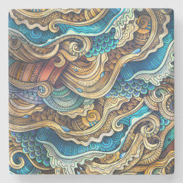 Porta-copo De Pedra Vintage Art