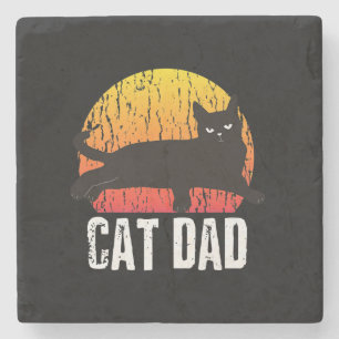 Porta-copo De Pedra Vintage Cat Retro Animal Presente