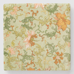 Porta-copo De Pedra Vintage Chinese Ornament Jones Flowers