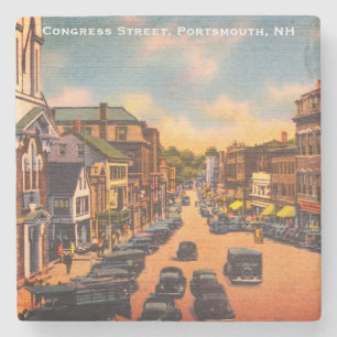 Porta-copo De Pedra Vintage Congress Street, Portsmouth, NH Photo