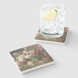 Porta-copo De Pedra Vintage E. Vida Rosa de Hariel         