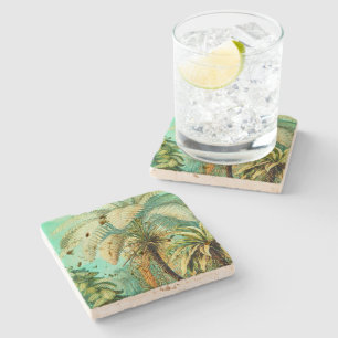 Porta-copo De Pedra Vintage Ernst Haeckel - Palmas Botânicas