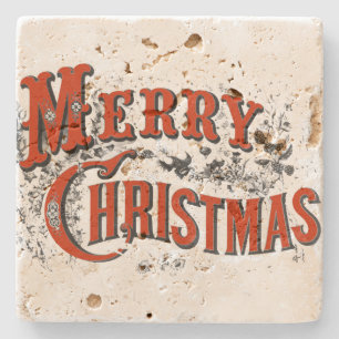 Porta-copo De Pedra Vintage Felry Christmas