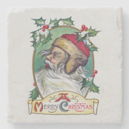 Porta-copo De Pedra Vintage Gnomo Christmas