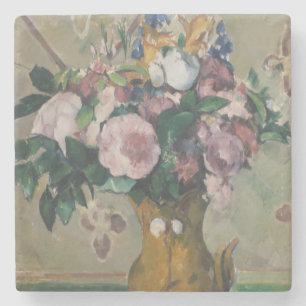 Porta-copo De Pedra Vintage Paul Cezanne Vase das Flores