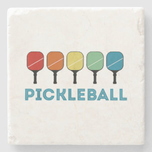 Porta-copo De Pedra Vintage Retro Pickleball Funny