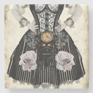 Porta-copo De Pedra Vintage Steampunk Corset Dress