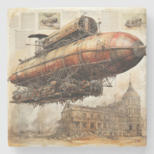 Porta-copo De Pedra Vintage Steampunk Zeppelin (3)