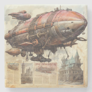 Porta-copo De Pedra Vintage Steampunk Zeppelin (9)