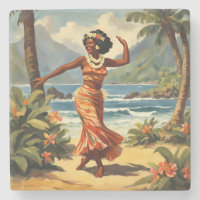 Vintage Style Havaiana Viagem Hula Girl Dançando