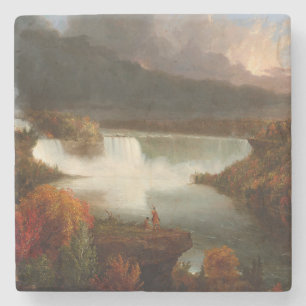 Porta-copo De Pedra Vintage Thomas Cole Distante Vista das Cataratas d