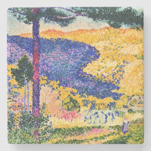 Porta-copo De Pedra Vintage Valley com pintura de Fir