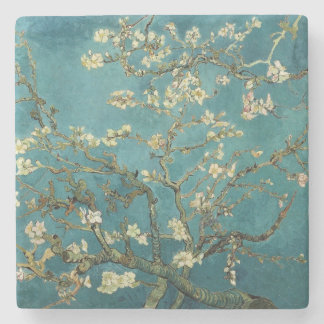 Porta-copo De Pedra Vintage Van Gogh Almond Blossom